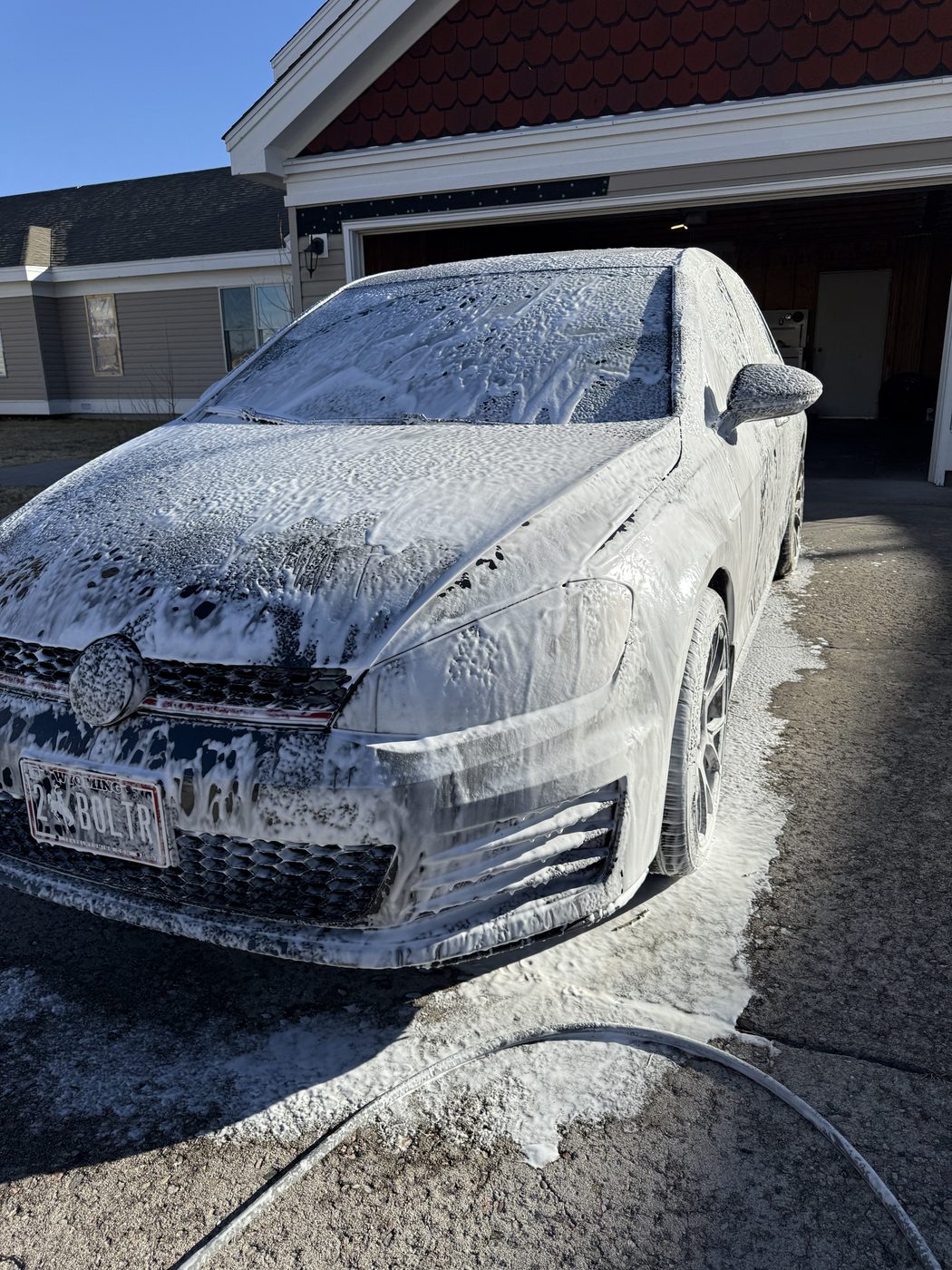 VW Golf GTI exterior foam wash Cheyenne WY